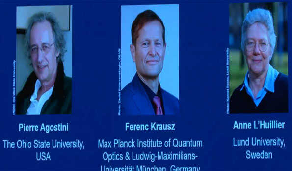 Three scientists win 2023 Nobel Prize in Physics for studying electrons dynamics in matter