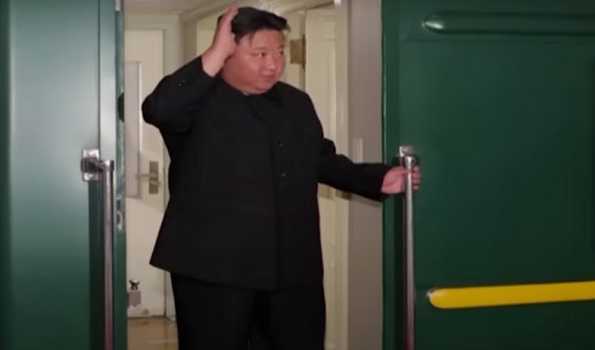 DPRK top leader arrives at Russian border town Khasan