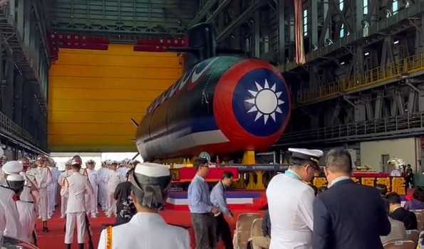 Taiwan launches 1st homegrown defense submarine