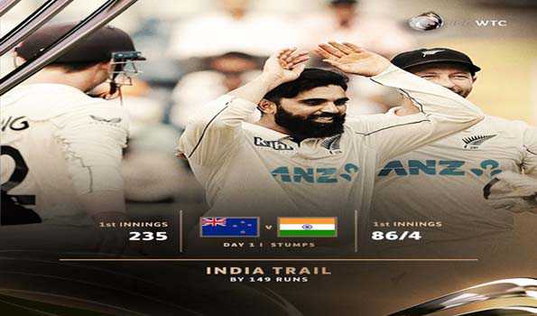 भारत पहली में 86 पर चार विकेट गवांकर संकट में