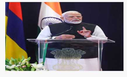 مودی نے آج ماریشس میں مقدس گنگا تالاب کا دورہ کیا