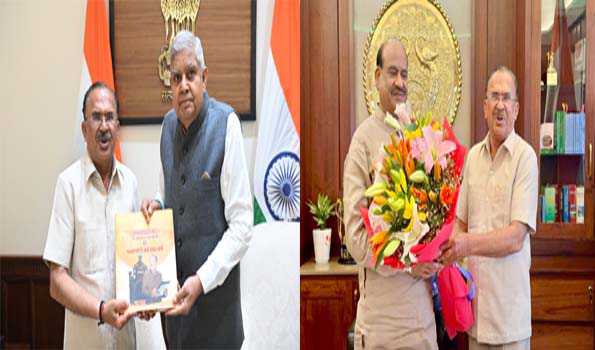 देवनानी ने धनखड़ और बिरला से की मुलाक़ात