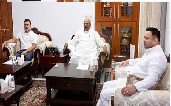 بہار اسمبلی انتخابات کی سرگرمیاں تیز : تیجسوی نے کھڑگے اور راہل سے ملاقات کی