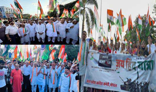 सैनिकों के सम्मान में कांग्रेस ने निकाली ‘जय हिंद यात्रा’