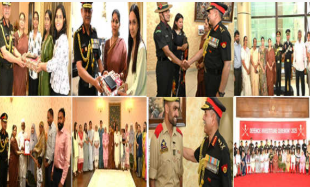 آرمی چیف نے شہید فوجیوں کے لواحقین کو 'بلیدان بیج' اور 'اعزاز نامہ' پیش کیا