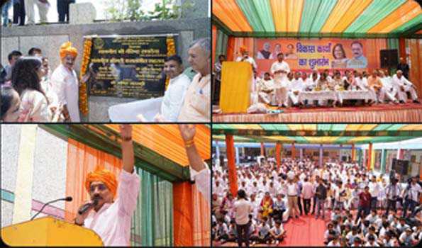 सचदेवा ने बैडमिंटन, बास्केटबाल कोर्ट का किया शिलान्यास