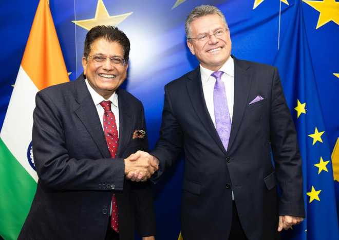 पीयूष गोयल ने ब्रुसेल्स यूरोपीय संघ के साथ की उच्चस्तरीय व्यापार समझौता वार्ता