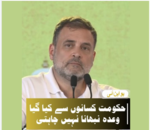 حکومت کسانوں سے کیا گیا وعدہ نبھانا نہیں چاہتی : راہل