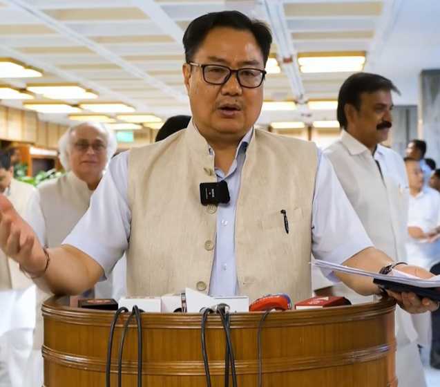 सर्वदलीय बैठक अच्छे माहौल में हुई, संसद चलाने में विपक्ष से सहयोग की अपील : रिजिजू