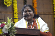 HYDERABAD, SEP 29 (UNI):- Union Minister of State for Rural Development Sadhvi Niranjan Jyoti addressing the National Institute of Rural Development and Panchayat Raj (NIRDPR) 17th Convocation Ceremony of P G Students at NIRDPR in Hyderabad on Friday. UNI PHOTO-89U HYDERABAD, SEP 29 (UNI):- Union Minister of State for Rural Development Sadhvi Niranjan Jyoti addressing the National Institute of Rural Development and Panchayat Raj (NIRDPR) 17th Convocation Ceremony of P G Students at NIRDPR in Hyderabad on Friday. UNI PHOTO-89U