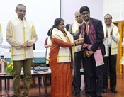 HYDERABAD, SEP 29 (UNI):- Union Minister of State for Rural Development Sadhvi Niranjan Jyoti presenting medal on the occasion of National Institute of Rural Development and Panchayat Raj (NIRDPR), 17th Convocation Ceremony of P G Students at NIRDPR in Hyderabad on Friday. UNI PHOTO-93U HYDERABAD, SEP 29 (UNI):- Union Minister of State for Rural Development Sadhvi Niranjan Jyoti presenting medal on the occasion of National Institute of Rural Development and Panchayat Raj (NIRDPR), 17th Convocation Ceremony of P G Students at NIRDPR in Hyderabad on Friday. UNI PHOTO-93U