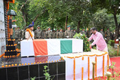 RANCHI, SEP 29 (UNI):- Jharkhand Chief Minister Hemant Soren offering tribute to CRPF Jawan Rajesh Kumar killed in an IED (Improvised Explosive Device) Blast triggered by CPI (Maoist) in Chaibasa in Ranchi on Friday. UNI PHOTO-95U RANCHI, SEP 29 (UNI):- Jharkhand Chief Minister Hemant Soren offering tribute to CRPF Jawan Rajesh Kumar killed in an IED (Improvised Explosive Device) Blast triggered by CPI (Maoist) in Chaibasa in Ranchi on Friday. UNI PHOTO-95U