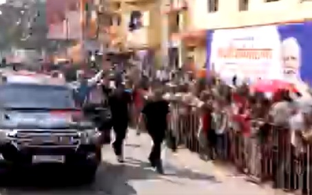 PM Modi steps out of his car to greet people of Kashi, festive atmosphere all way to Namo Ghat