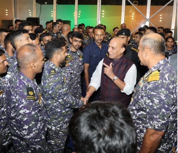 Indian Navy emerging as powerful maritime force: Rajnath Singh