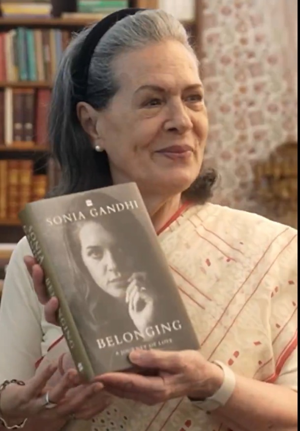 Sonia Gandhi unveils first look of memoir 'Belonging: A Journey of Love', Book to release on November 10