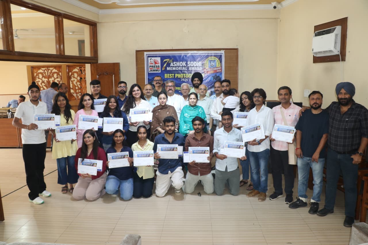 Press Club Jammu remembers Ashok Sodhi, hosts photography awards ceremony on birth anniversary