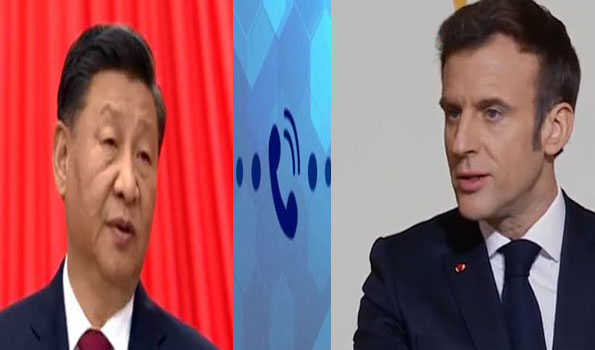 Xi, Macron speak against further deterioration of Palestinian-Israeli situation