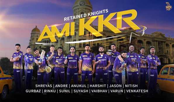 KKR retain 13 players for IPL 2024 season