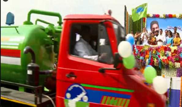 AP CM flags off sewage suction vehicles