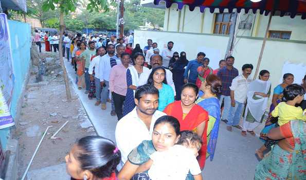 Telangana records about 64 pc polling