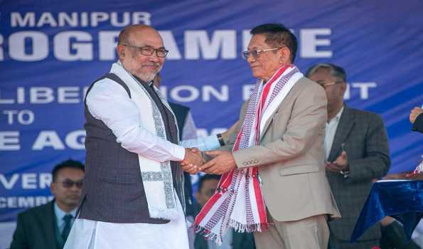 UNLF members given a grand reception by Manipur govt