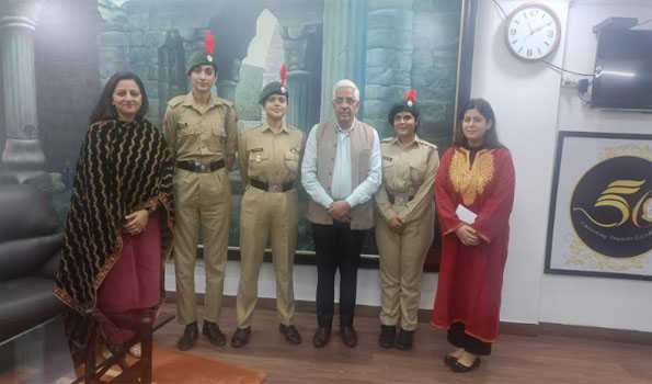 NCC Cadets call on JU VC, share Ek Bharat Shrestha Bharat Camp experiences