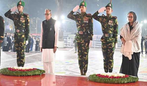Bangladesh Prez Hamid, PM Hasina pay homage to Language Heroes