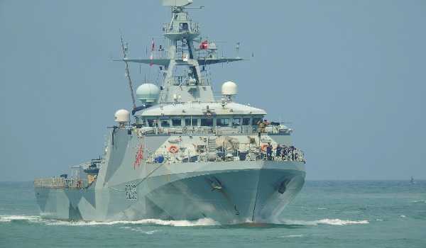 British Navy warship HMS Tamar on visit to Chennai