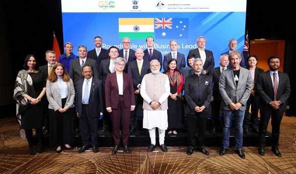 PM Modi interacts with Australian business heads, invites them to invest in India