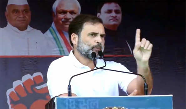 Rahul accuses Modi of implementing RSS agenda of hate