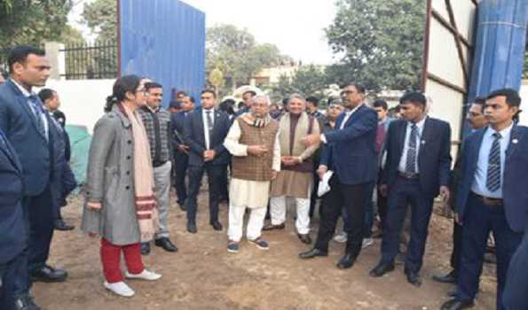 Nitish inspects under construction National Dolphin Research Centre in Patna