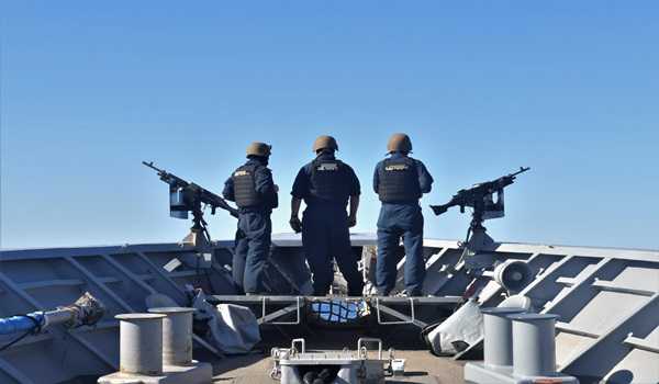 Two US sailors missing off coast of Somalia fall into water while boarding ship