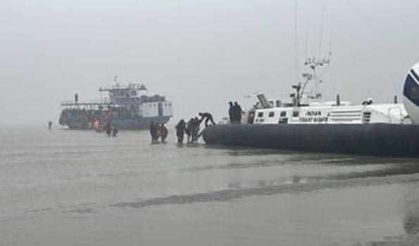 Indian Coast Guard  rescued 181 pilgrims after their ferry boat ran aground in Sagar Island