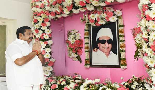 Floral tributes paid to MGR