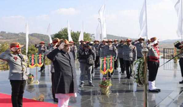 Amit Shah visits Assam Rifles headquarters at Laitkor in Shillong