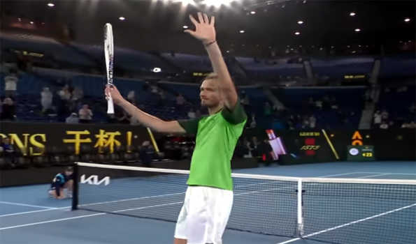 Australian Open: Medvedev wins 2nd-round match in almost 4 hrs battle