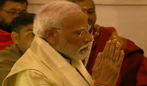 Ayodhya: PM Modi arrives at Ram Temple for consecration ceremony