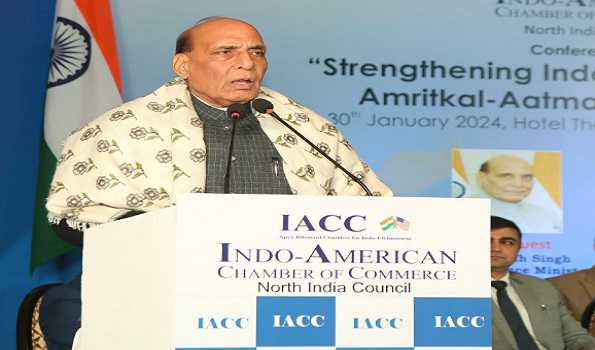 India can be an avenue of de-risking for US companies & provide high returns: Rajnath