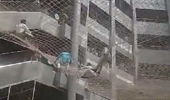 Maha Dy speaker & two MLAs jumps off from third floor of Mantralaya, lands on net