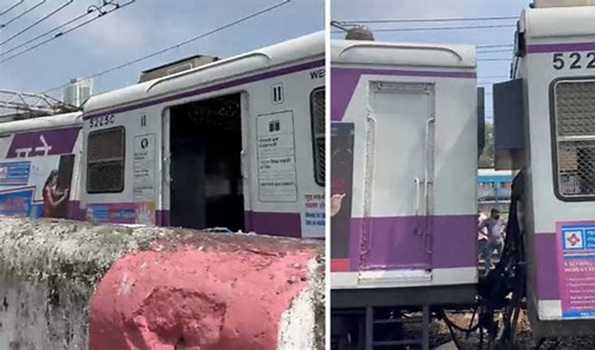 Maha: Two coaches of empty local train derail at Mumbai Central station