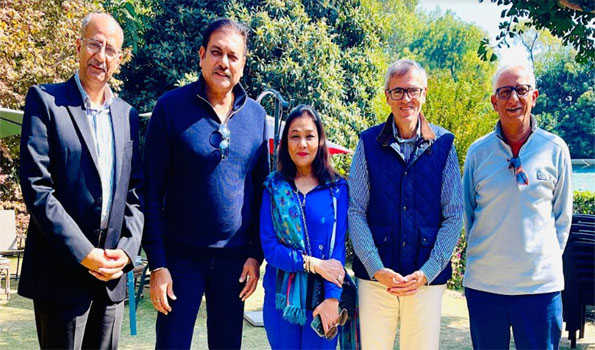 LCL Chairman Khushalani &  Ravi Shastri call on Omar Abdullah