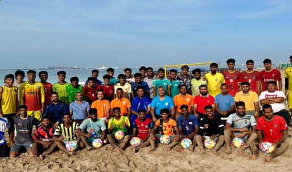 Trials for beach soccer team of India held in Porbandar