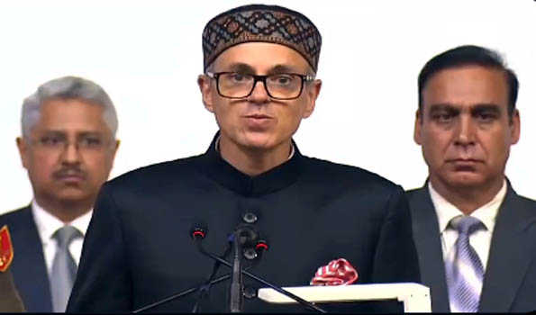 Omar becomes  first CM of  Union Territory of Jammu and Kashmir