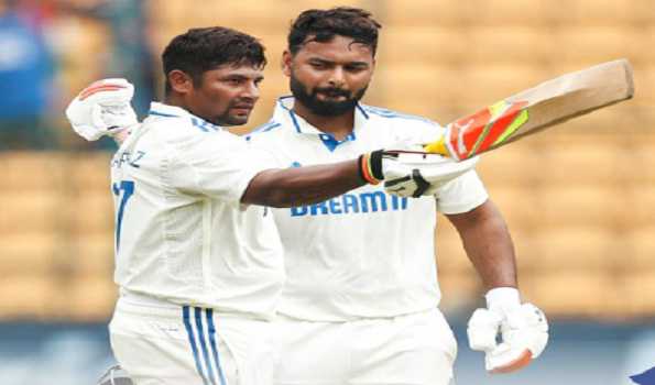 Day 4 lunch: Sarfaraz ton powers India fightback