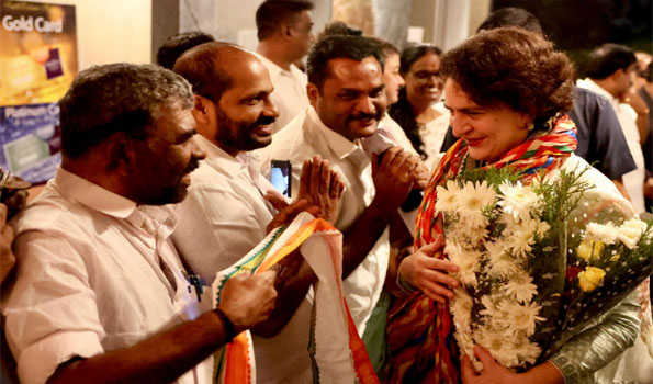 Priyanka Gandhi reaches Wayanad to file LS nomination