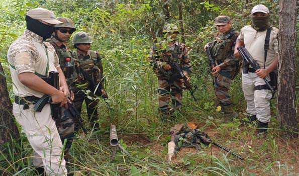 Security personnel seize weapons in Manipur