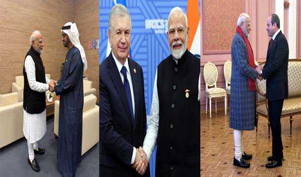 PM Modi holds talks with Presidents of UAE, Uzbekistan, Egypt in Kazan