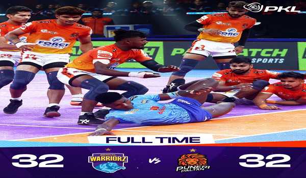 Bengal Warriorz & Puneri Paltan play out an exciting tie in PKL