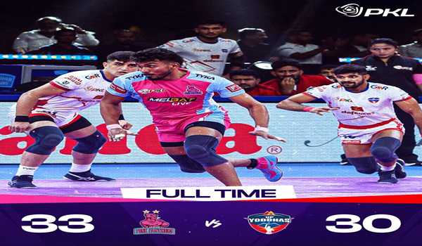 Jaipur Pink Panthers overcome UP Yoddhas in Pro Kabaddi League