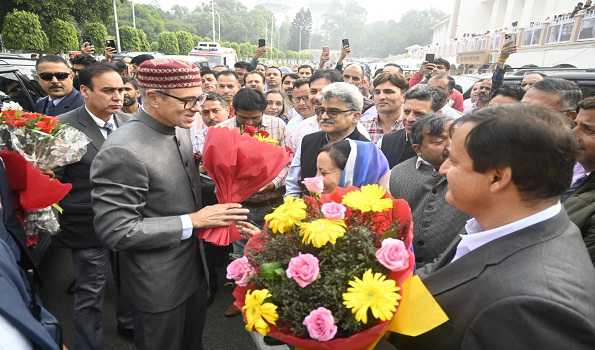 J&K CM  assumes office in Jammu, reviews construction of new assembly complex